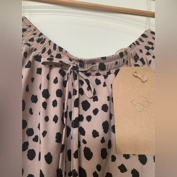 NWT boutique leopard polka dot layered ruffle skirt size m - Picture 4 of 7